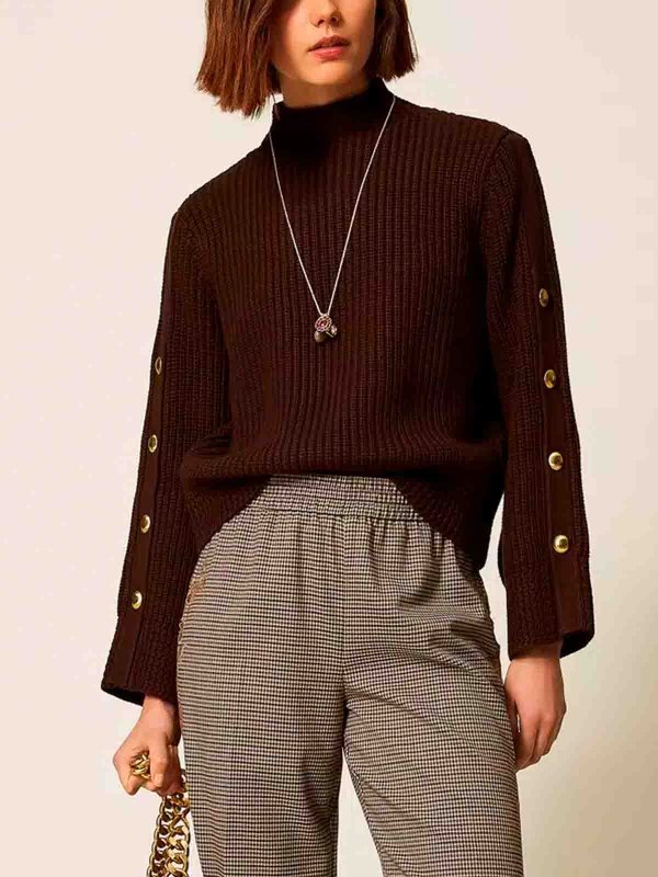 TWINSET: Rollkragenpullover  und Polo-Ausschnitt online - Rollkragenpullover - Braun