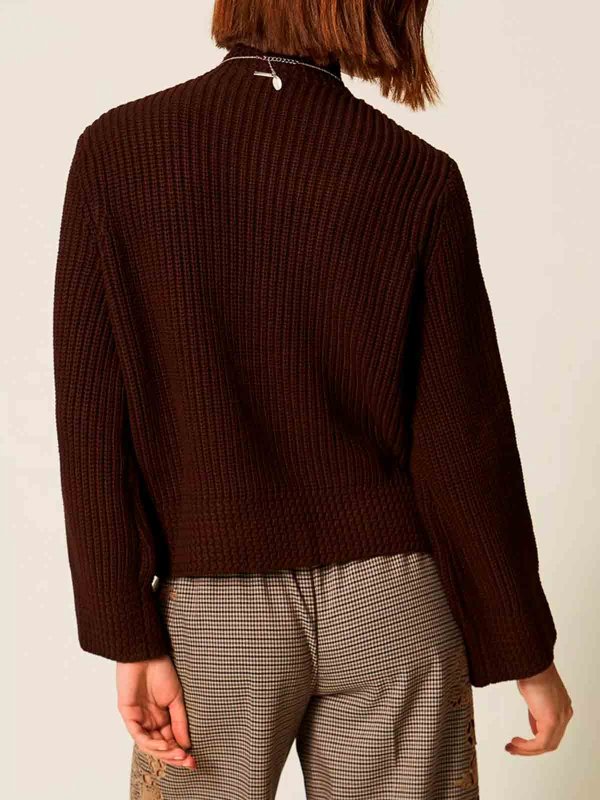 The Best Shops TWINSET: Rollkragenpullover  und Polo-Ausschnitt - Rollkragenpullover - Braun