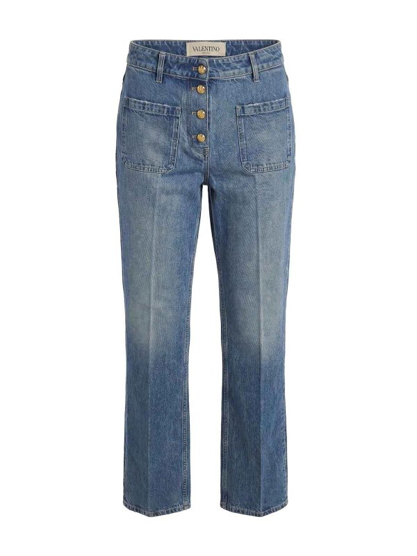 VALENTINO GARAVANI: Straight Leg Jeans - Straight Leg Jeans - Jeansblau
