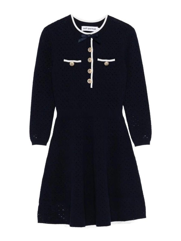 Self Portrait: Kurze Kleider - Kurzes Kleid - Dunkelblau