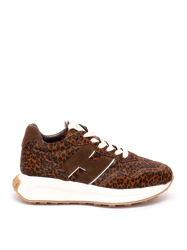 HOGAN: Chaussures de sport - Baskets - Marron