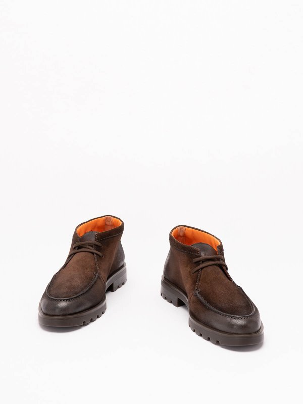 SANTONI: レースアップシューズ online - 編み上げ靴 - ダークブラウン