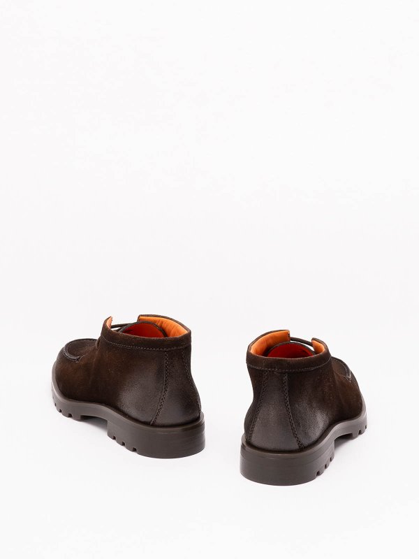The Best Shops SANTONI: レースアップシューズ - 編み上げ靴 - ダークブラウン