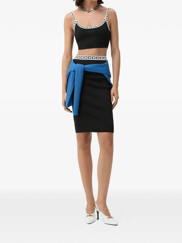 VERSACE: Faldas media pierna y semilargas online - Falda Semilarga - Negro
