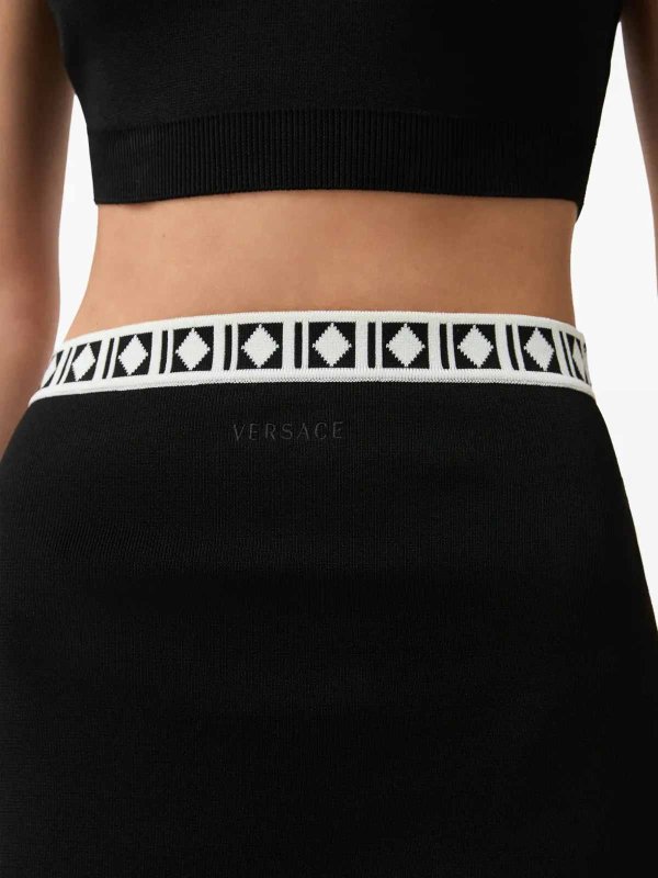 VERSACE buy online Falda Semilarga - Negro
