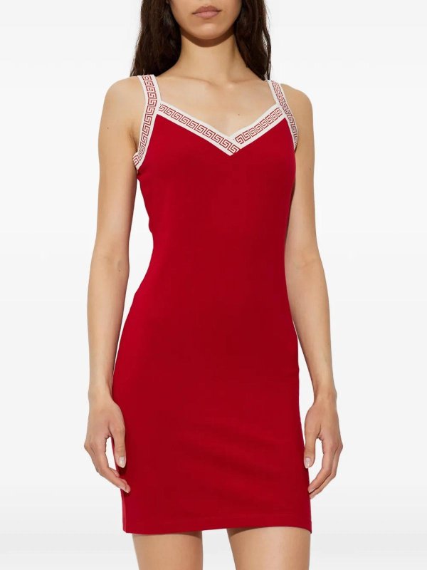 The Best Shops VERSACE: Knielange Kleider - Knielanges Kleid - Rot