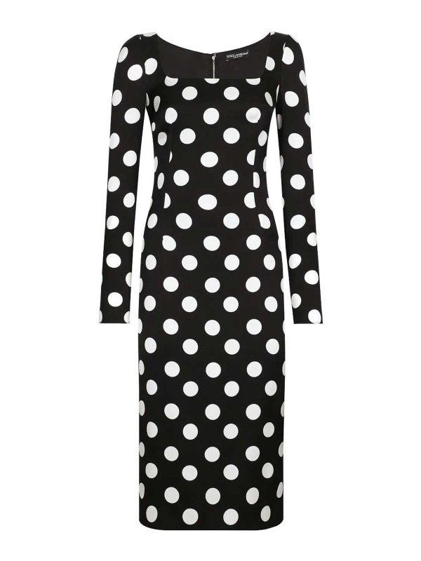 DOLCE & GABBANA: ニーレングスドレス - 膝丈ドレス - 黒