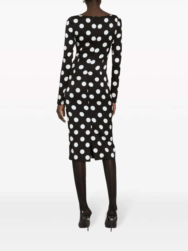 膝丈ドレス - 黒 shop online: DOLCE & GABBANA
