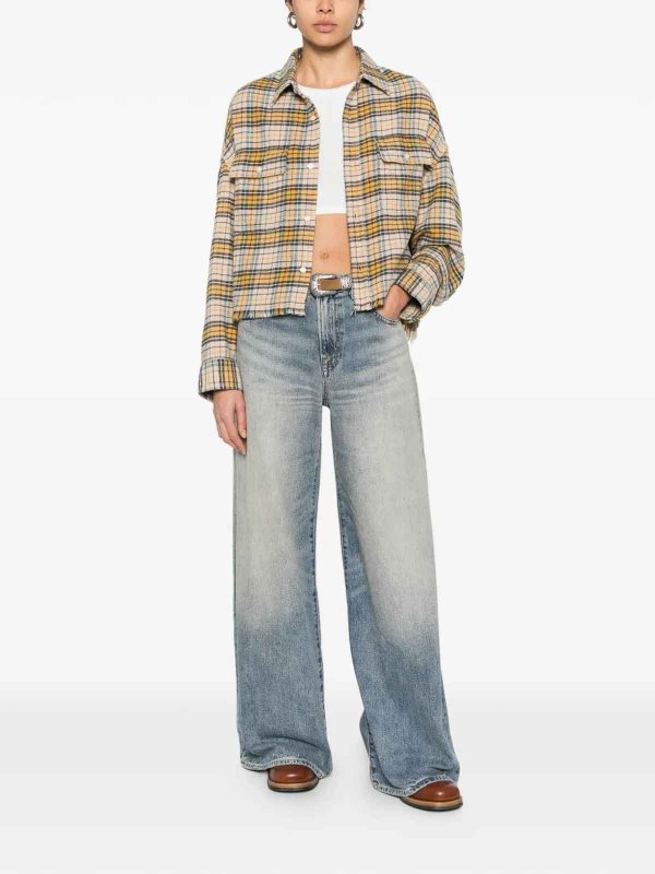 R13: shirts online - Cropped Work Shirt