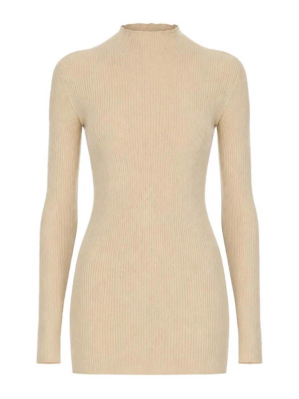 RICK OWENS: Rollkragenpullover  und Polo-Ausschnitt - Rollkragenpullover - Nude