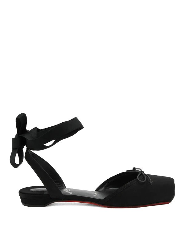 CHRISTIAN LOUBOUTIN: レースアップシューズ - 編み上げ靴 - 黒