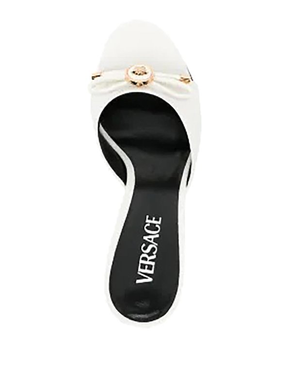 White 85 Mules shop online: VERSACE