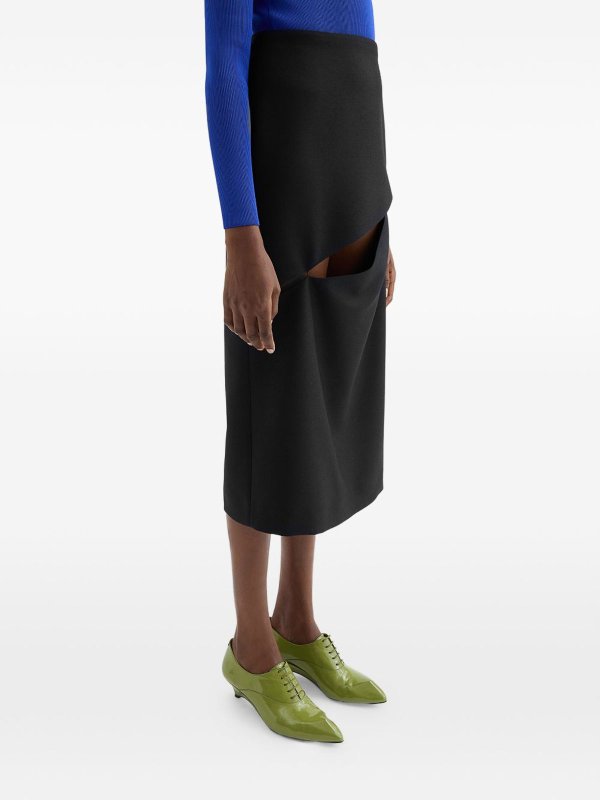 The Best Shops JIL SANDER: Knielange und Midi Röcke - Midirock - Schwarz