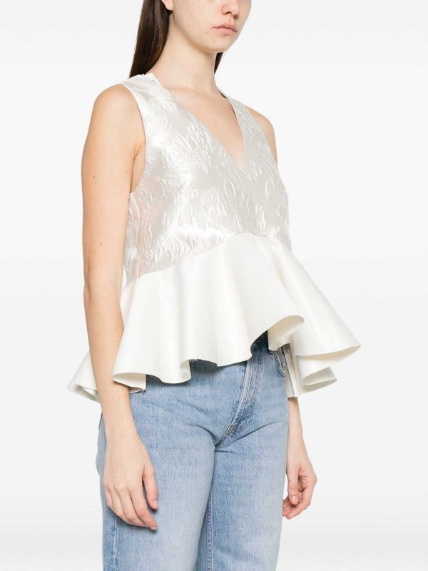 The Best Shops GANNI: Tops und Tank Tops - Top - Creme