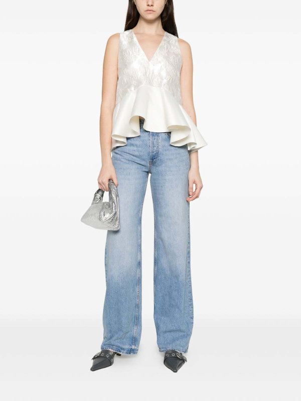 GANNI buy online Top - Creme