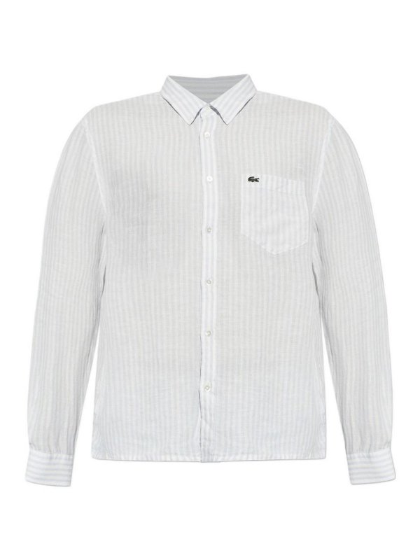 LACOSTE: シャツ - シャツ - 白