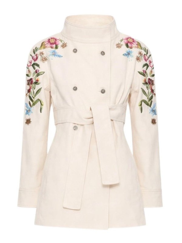 VALENTINO GARAVANI: Jeansjacken - Jeansjacke - Weiß