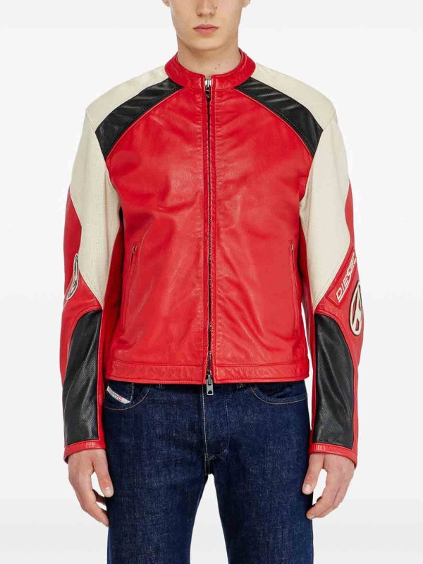 DIESEL buy online Biker Jacket Perforated Leather