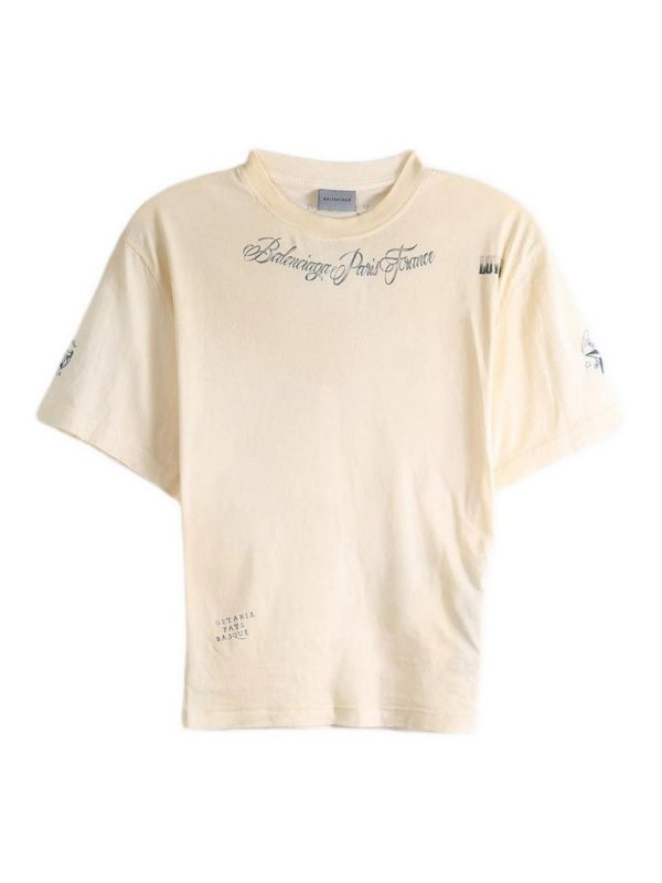 BALENCIAGA: Tops & Tank tops - Classic Ink Short Sleeve Top