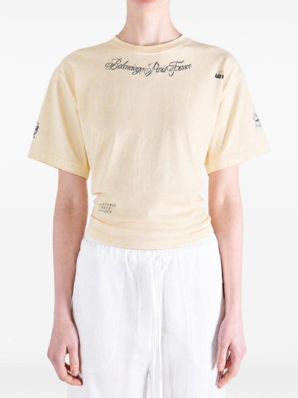 The Best Shops BALENCIAGA: Tops & Tank tops - Classic Ink Short Sleeve Top