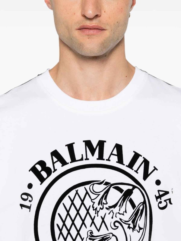 Quilted Flock T-Shirt shop online: Balmain