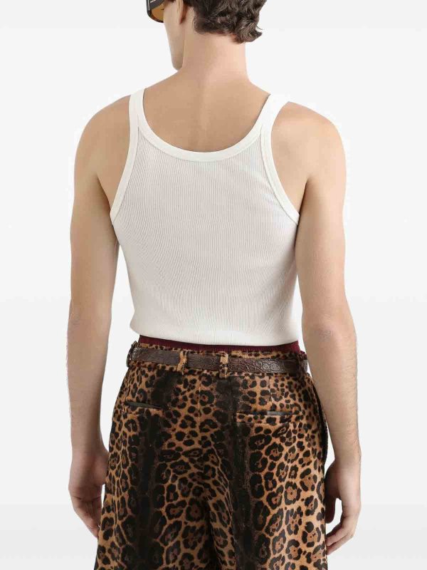 The Best Shops DOLCE & GABBANA: Tops & Tank tops - Cotton Tank Top With Print