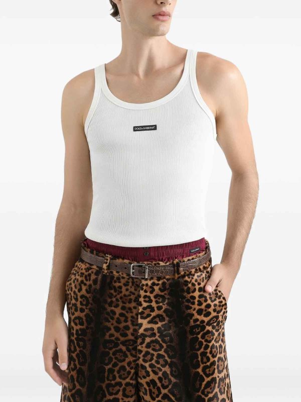 The Best Shops DOLCE & GABBANA: Cotton Tank Top With Print