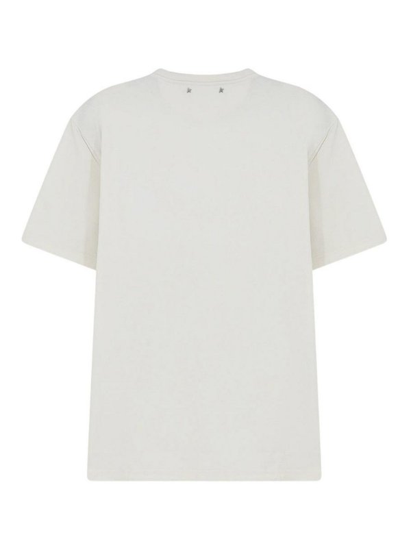 GOLDEN GOOSE: t-shirts online - Regular T-Shirt Distressed Cotton Jersey