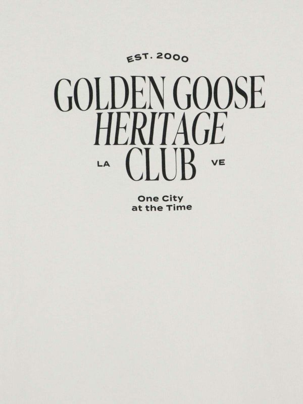 The Best Shops GOLDEN GOOSE: t-shirts - Regular T-Shirt Distressed Cotton Jersey