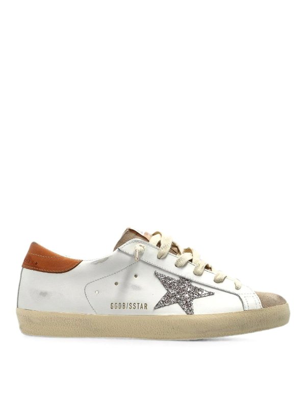 GOLDEN GOOSE: trainers - Super Star Leather Upper And Heel Suede