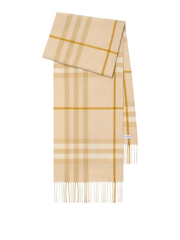 BURBERRY: Bufandas y pañuelos - Bufanda - Amarillo
