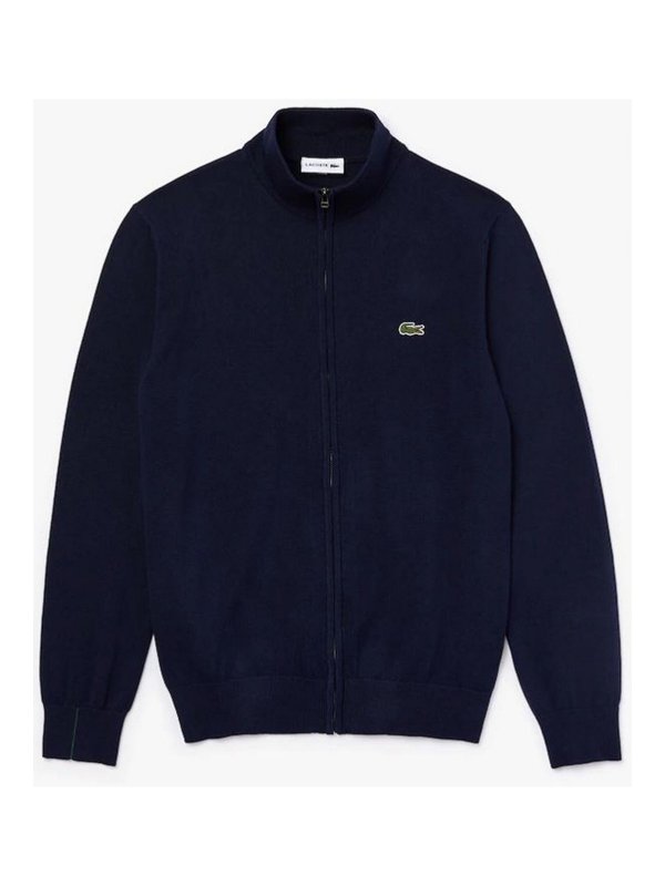 LACOSTE: cardigans - Blue Shirt