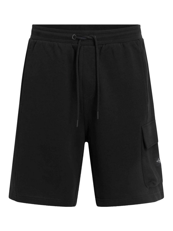 CALVIN KLEIN: pantaloni shorts - Pantaloncini Nero