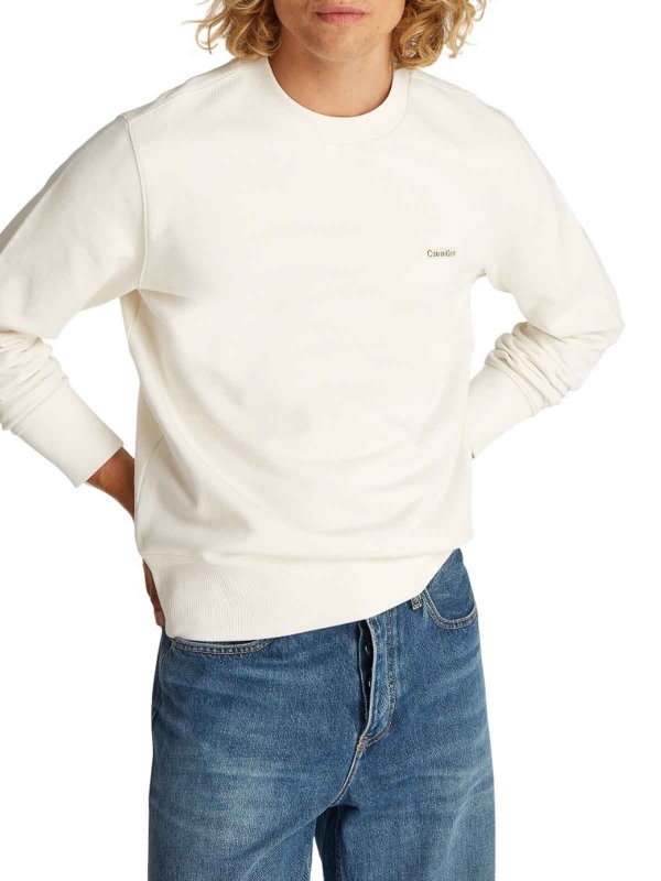The Best Shops CALVIN KLEIN: スウェット＆セーター - スウェットシャツ/セーター - ベージュ