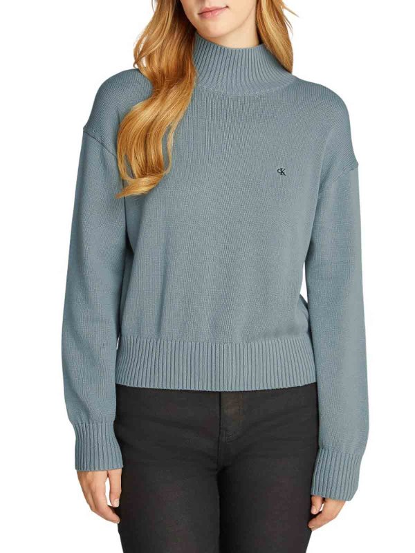 The Best Shops CALVIN KLEIN: Rollkragenpullover  und Polo-Ausschnitt - Rollkragenpullover - Blau