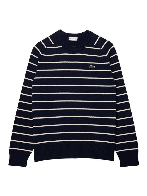 LACOSTE: Suéteres con cuello pico - Suéter Cuello Redondo - Azul