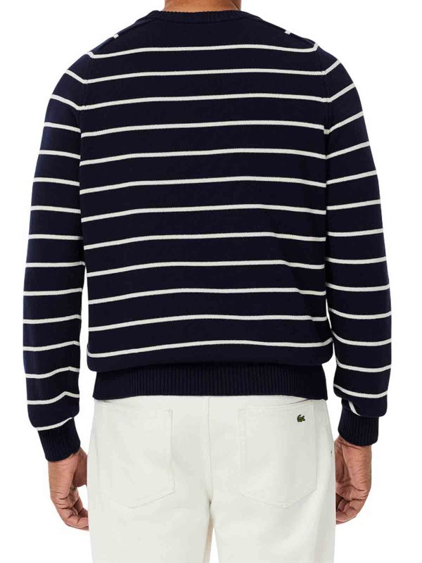 The Best Shops LACOSTE: Suéteres con cuello pico - Suéter Cuello Redondo - Azul