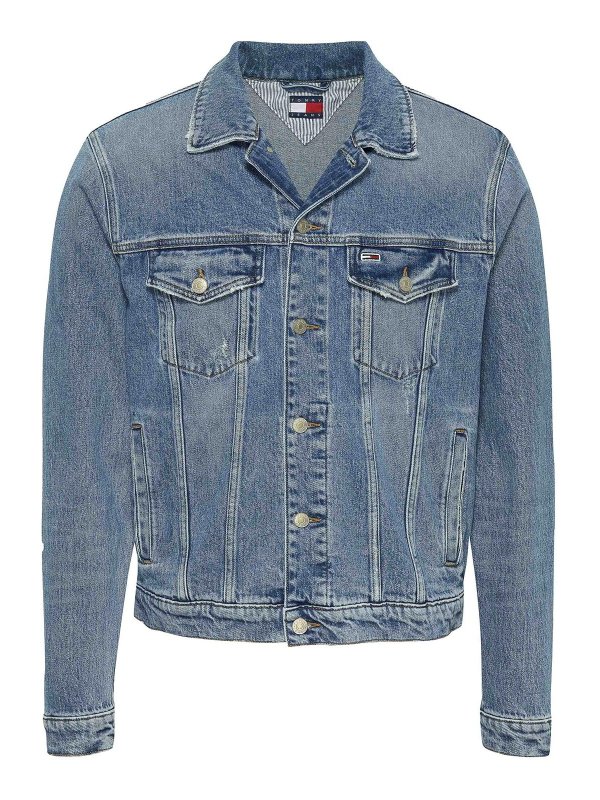 TOMMY HILFIGER: knee length coats - Blue jackets