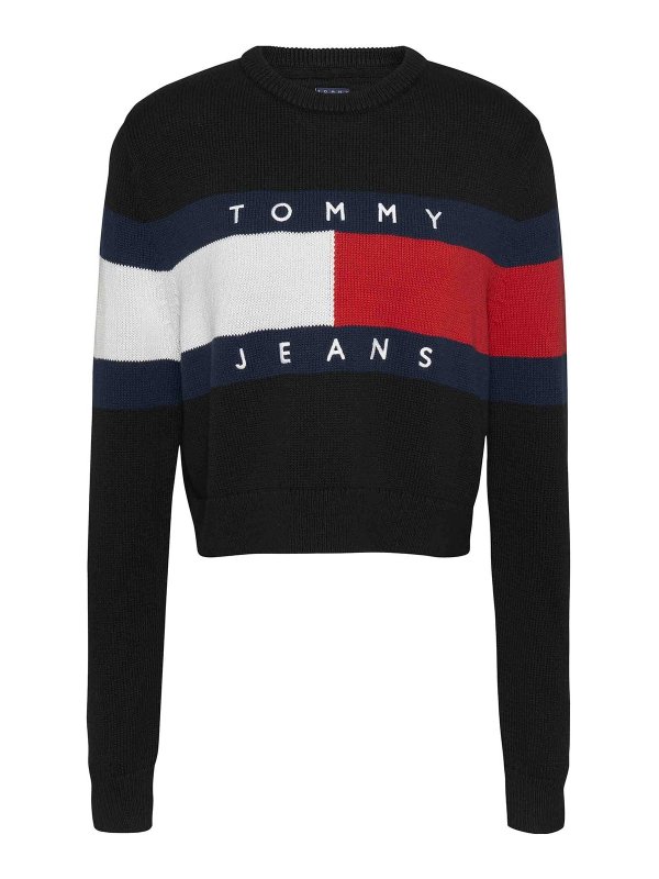TOMMY HILFIGER: クルーネック - クルーネック - 黒