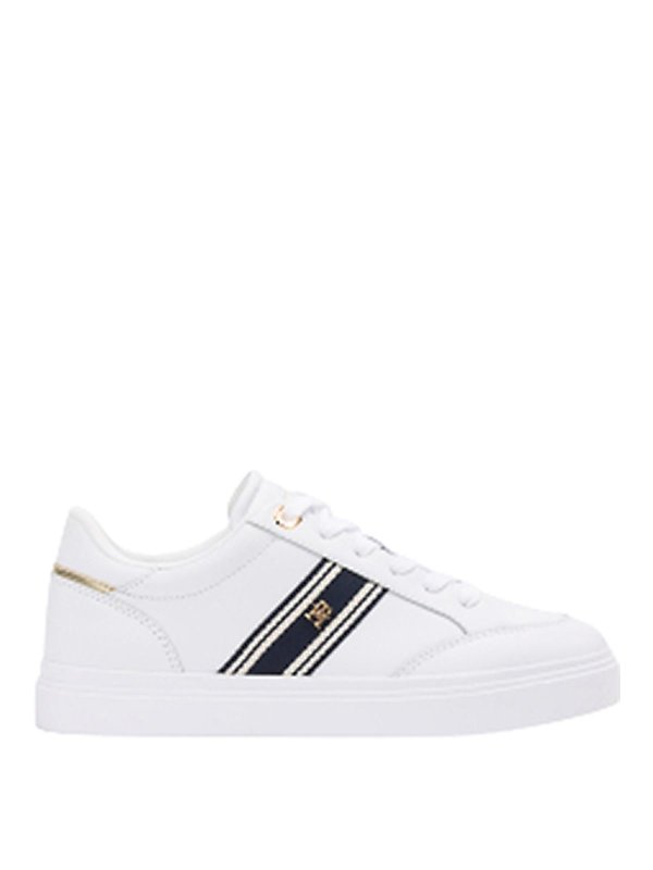 TOMMY HILFIGER: Chaussures de sport - Baskets - Blanc