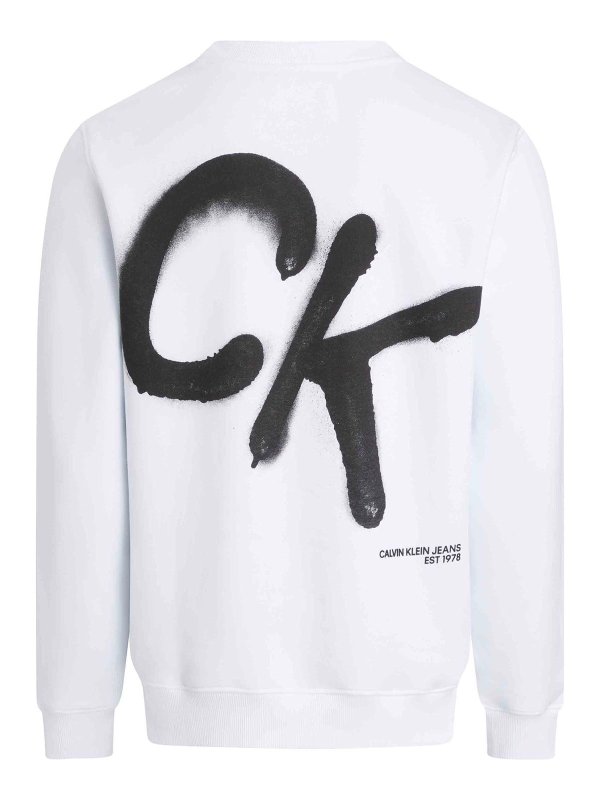 CALVIN KLEIN: Sweatshirts & Sweaters online - White Shirt