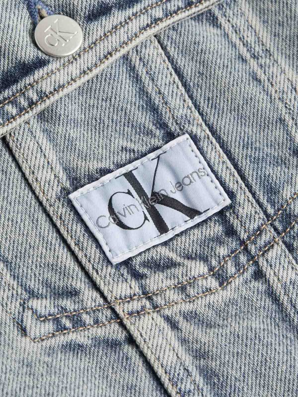 CALVIN KLEIN: knee length coats online - Blue jackets