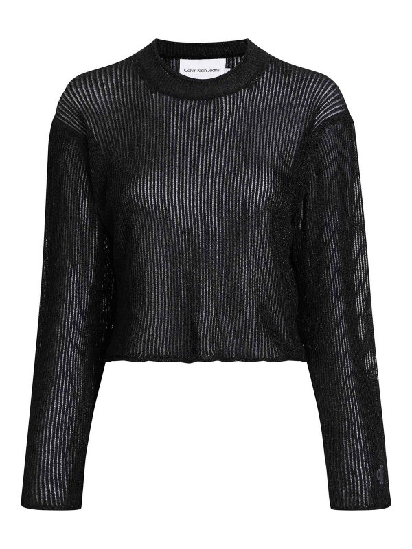 CALVIN KLEIN: maglia collo rotondo - Maglie Nero