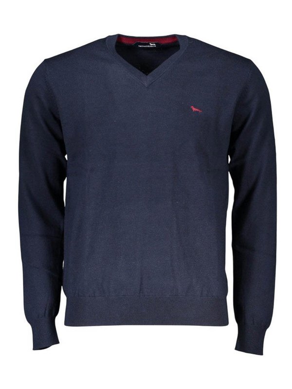 HARMONT & BLAINE: crew necks - Blue Shirt