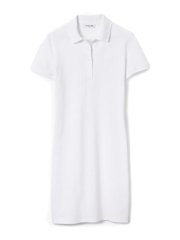 LACOSTE: knee length dresses - White Dress