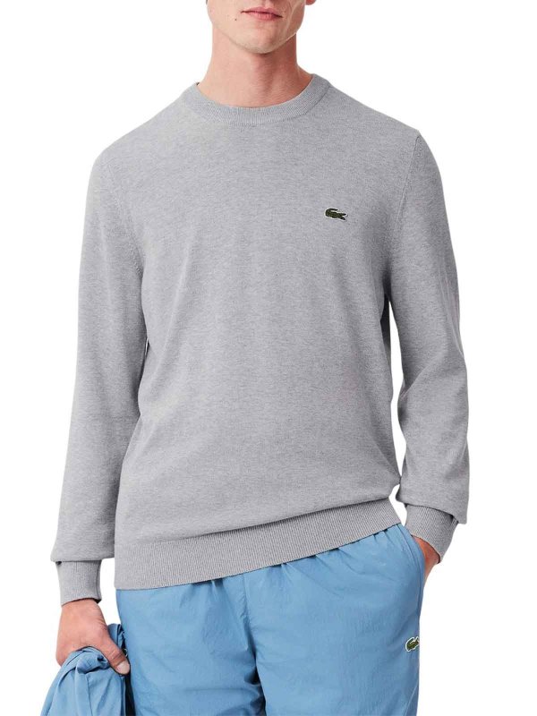 The Best Shops LACOSTE: maglia collo rotondo - Maglie Grigio