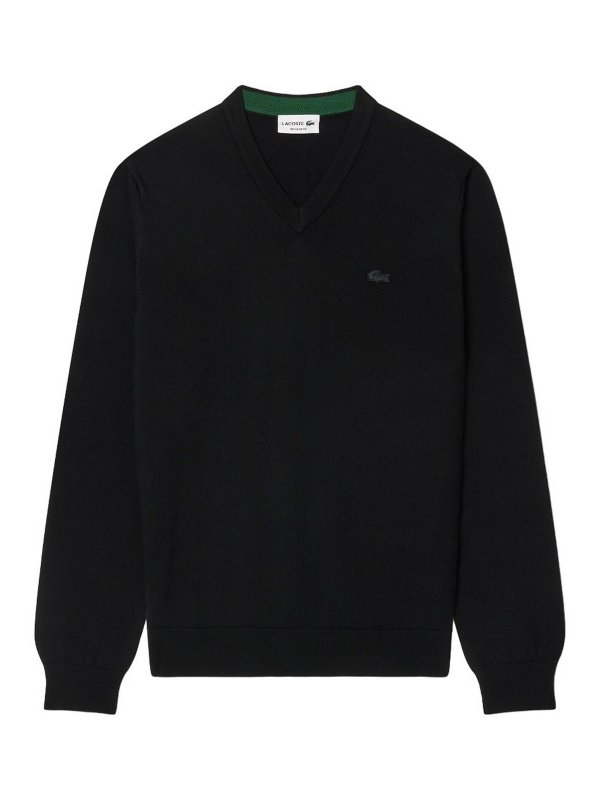 LACOSTE: crew necks - Black Shirt
