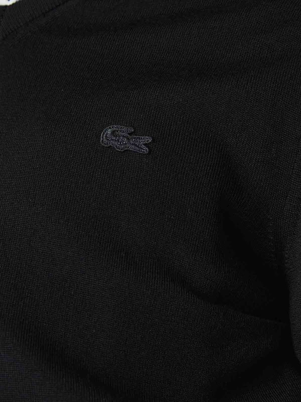 The Best Shops LACOSTE: crew necks - Black Shirt