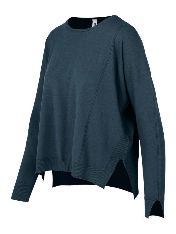 BOMBOOGIE: maglia collo rotondo online - Maglie Blu