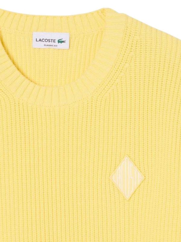 LACOSTE: maglia collo rotondo online - Maglie Giallo